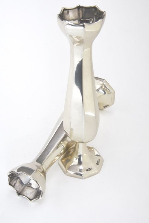 fig 3. Pair of Edwardian Solid Silver Vases 1910