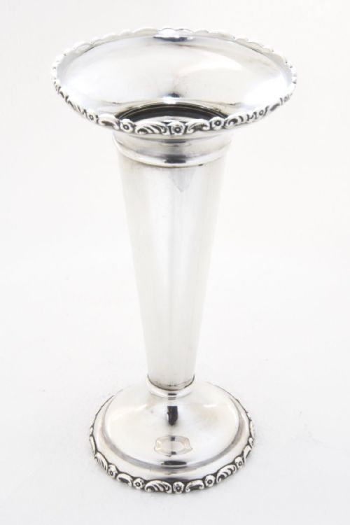 fig 2. Art Nouveau Silver Trumpet Vase 1908