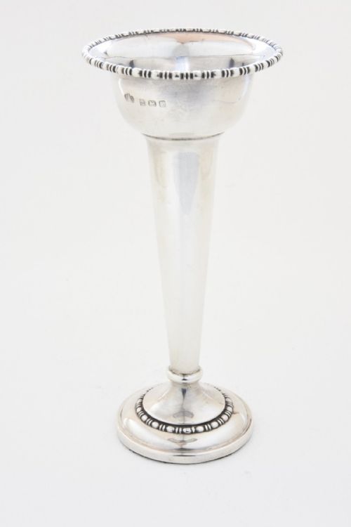 Solid Silver Stem Vase 1910
