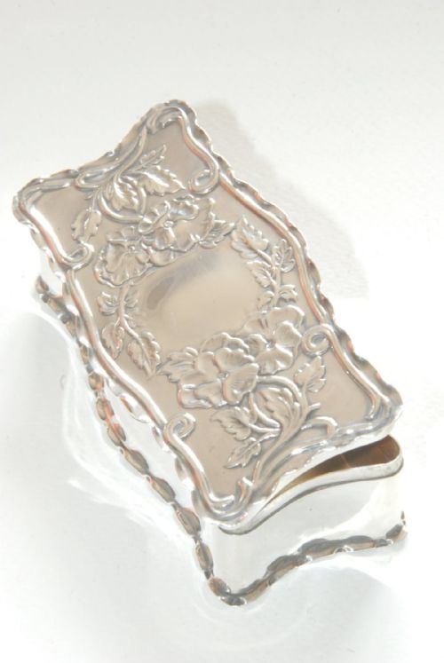 fig 1. Art Nouveau Solid Silver Trinket Box - Chester 1902