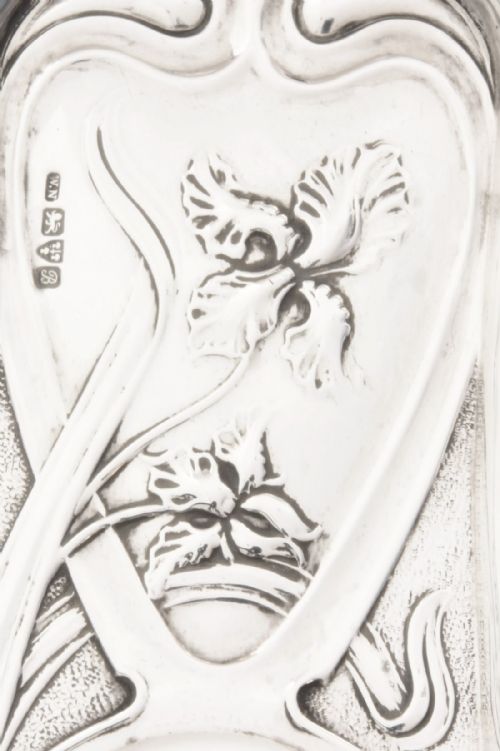fig 2. Silver Art Nouveau Pen Tray - Chester 1902