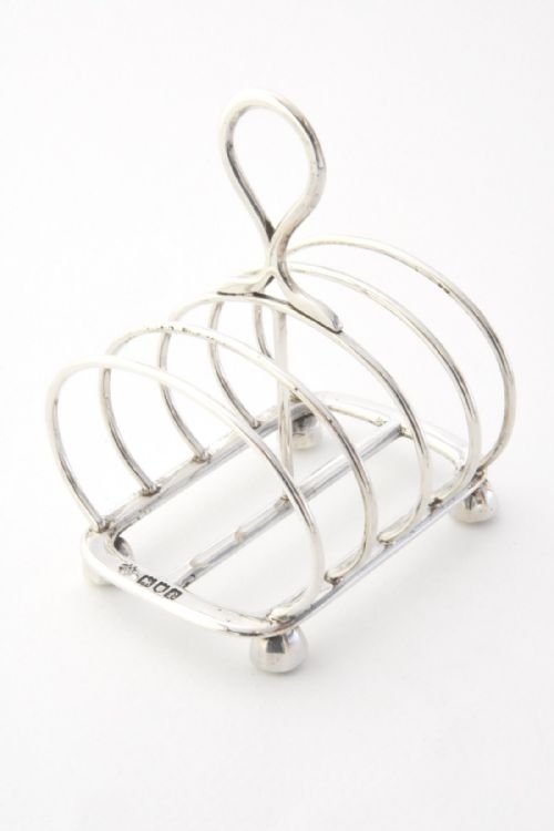 fig 2. Solid Silver Four Slice Toast Rack 1901