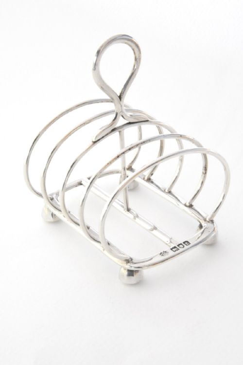 fig 3. Solid Silver Four Slice Toast Rack 1901