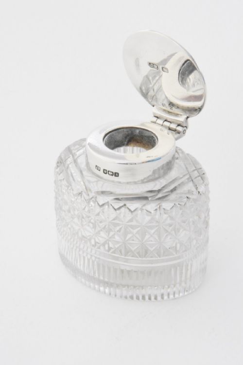 fig 3. Edwardian Silver Inkwell Stand 1905