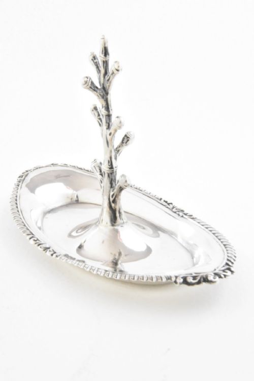 Edwardian Solid Silver Ring Tree 1903