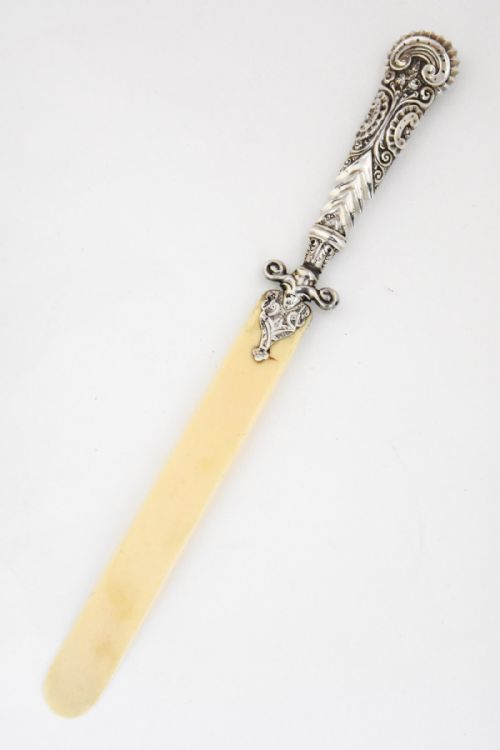 fig 1. Large Victorian Silver Handled Page Turner 1876