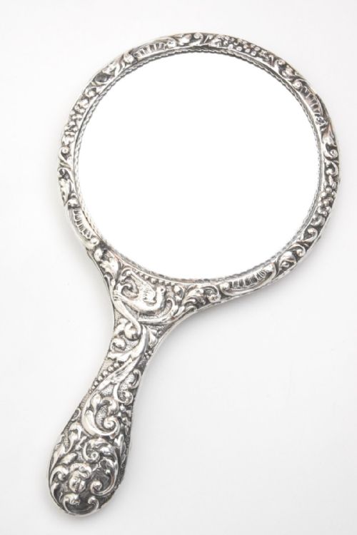 fig 3. Edwardian Embossed Silver Hand Mirror 1907