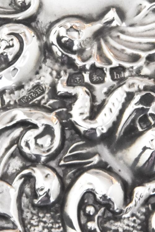 fig 4. Edwardian Embossed Silver Hand Mirror 1907