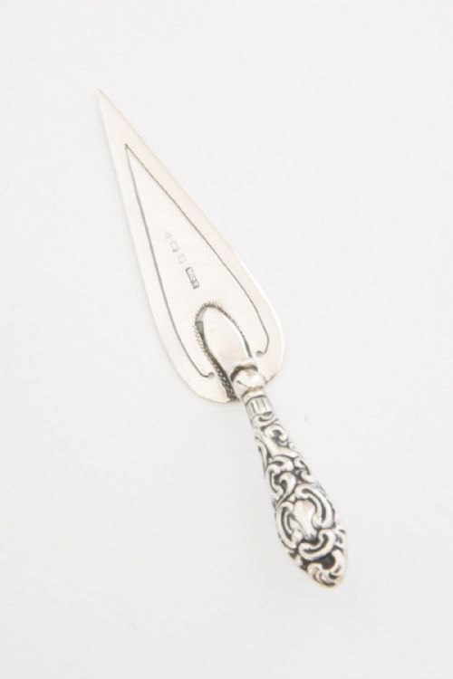 Victorian Silver Trowel Bookmark 1900