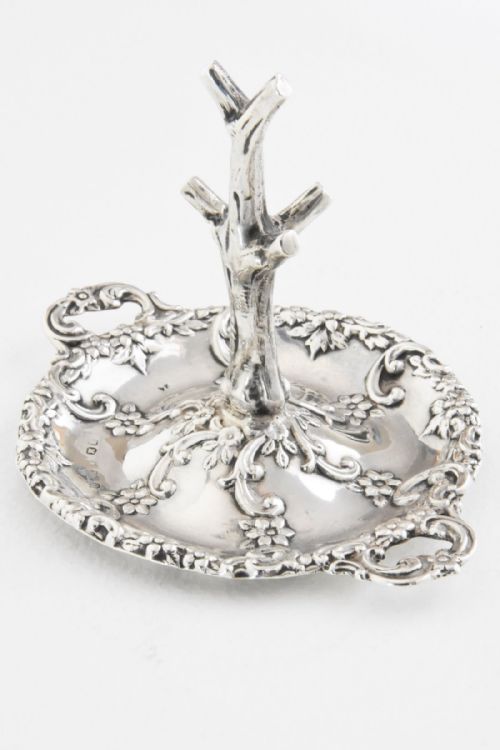 Edwardian Solid Silver Ring Tree 1904