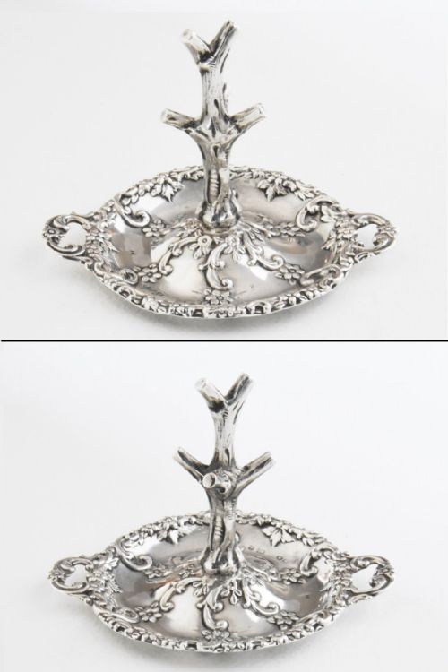 fig 3. Edwardian Solid Silver Ring Tree 1904