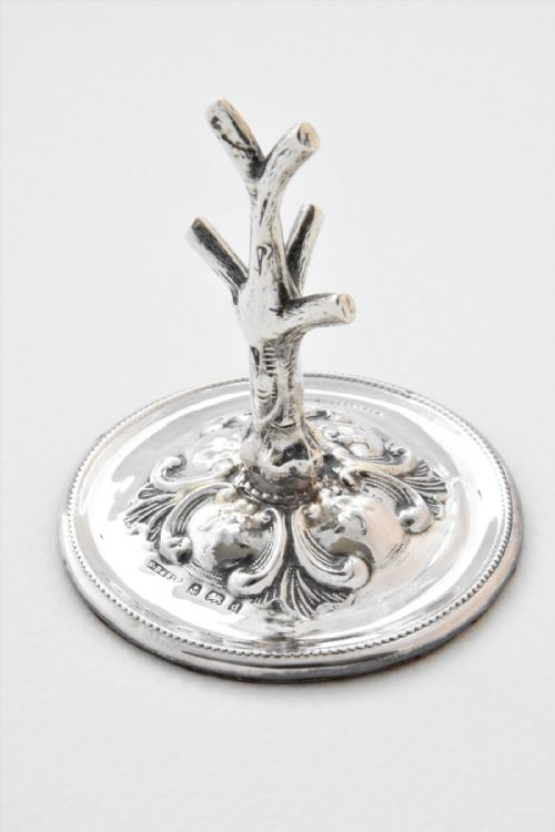 Edwardian Solid Silver Ring Tree 1903