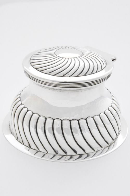 fig 1. Victorian Silver & Glass Inkwell 1900