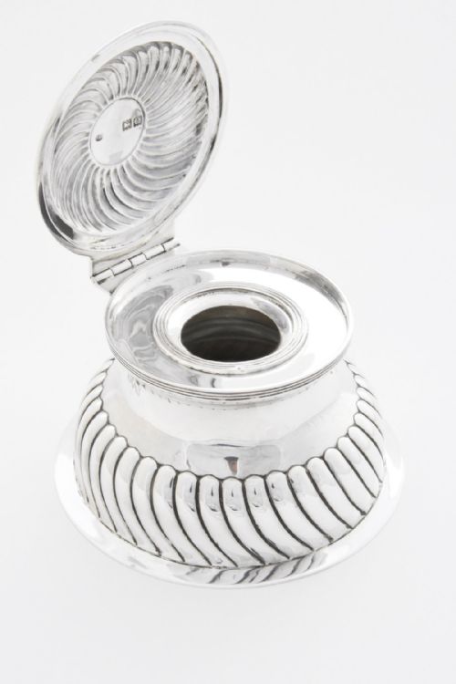 fig 2. Victorian Silver & Glass Inkwell 1900