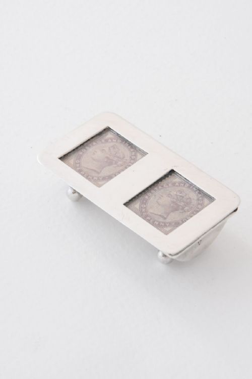 fig 3. Victorian Solid Silver Double Stamp Box 1900