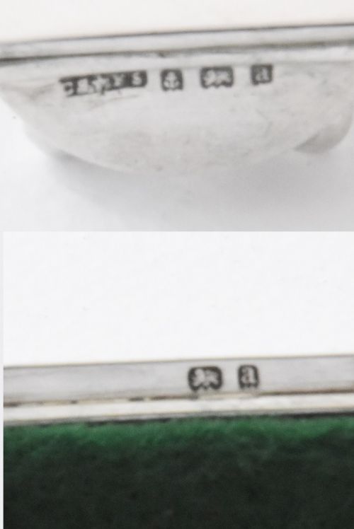fig 4. Victorian Solid Silver Double Stamp Box 1900