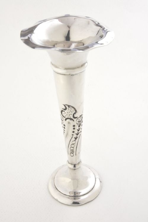 fig 1. Silver Art Nouveau Vase - Chester 1918