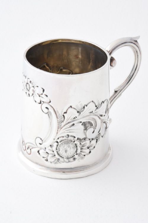 Edwardian Solid Silver Christening Tankard 1906