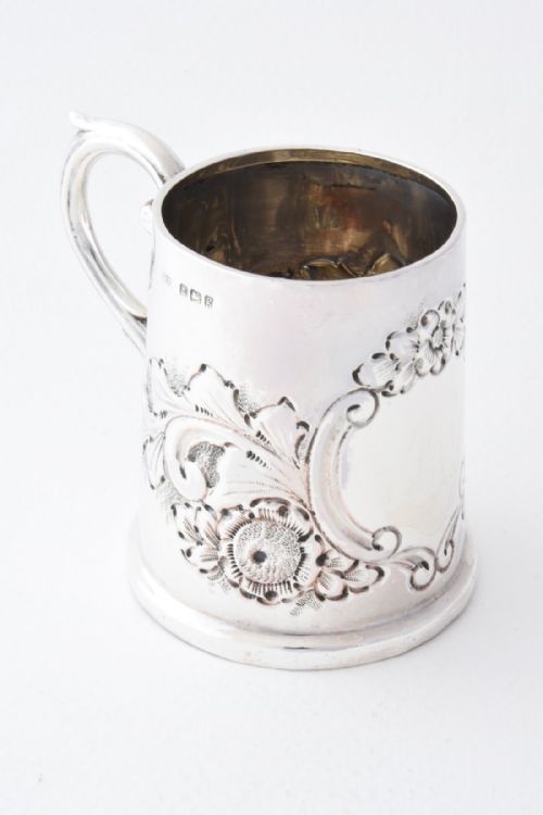 fig 2. Edwardian Solid Silver Christening Tankard 1906
