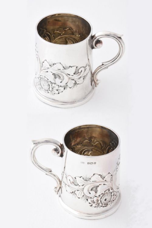 fig 3. Edwardian Solid Silver Christening Tankard 1906