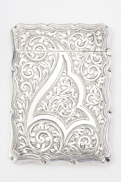 fig 1. Edwardian Solid Silver Card Case 1903
