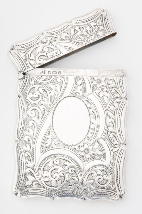 fig 2. Edwardian Solid Silver Card Case 1903