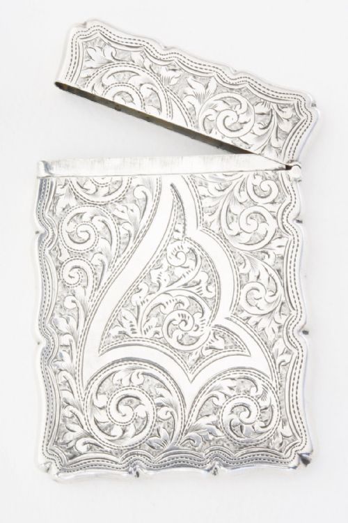 fig 3. Edwardian Solid Silver Card Case 1903