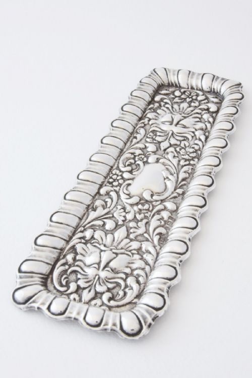 fig 3. Edwardian Solid Silver Pen Tray 1902