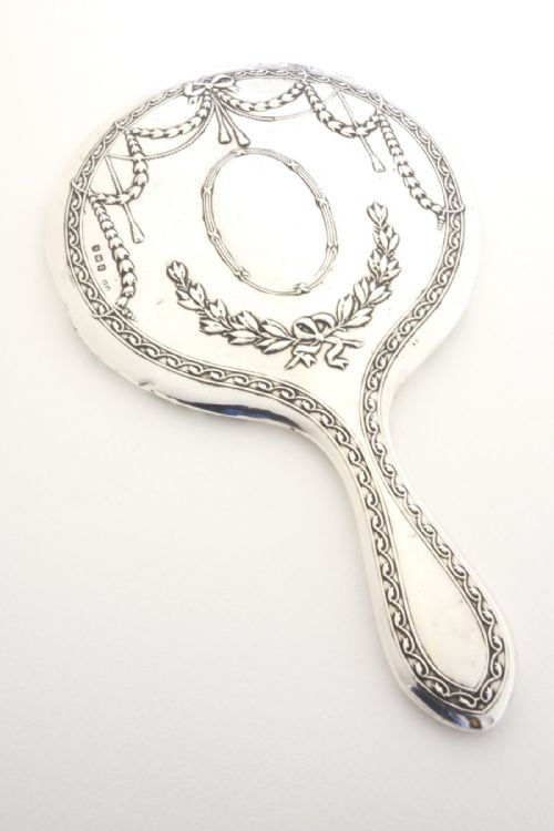 Edwardian Silver Hand Mirror 1909