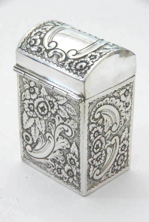 fig 2. Victorian Silver Playing Card Case - Nathan & Hayes - Chester 1898