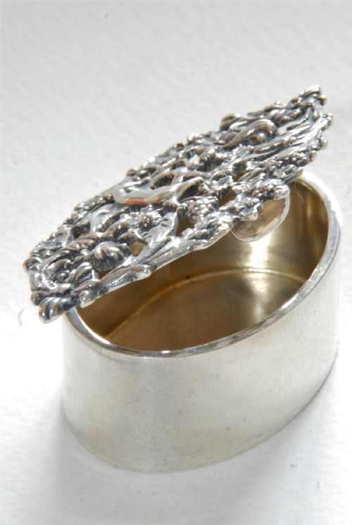 fig 3. Edwardian Solid Silver Potpourri Box 1911