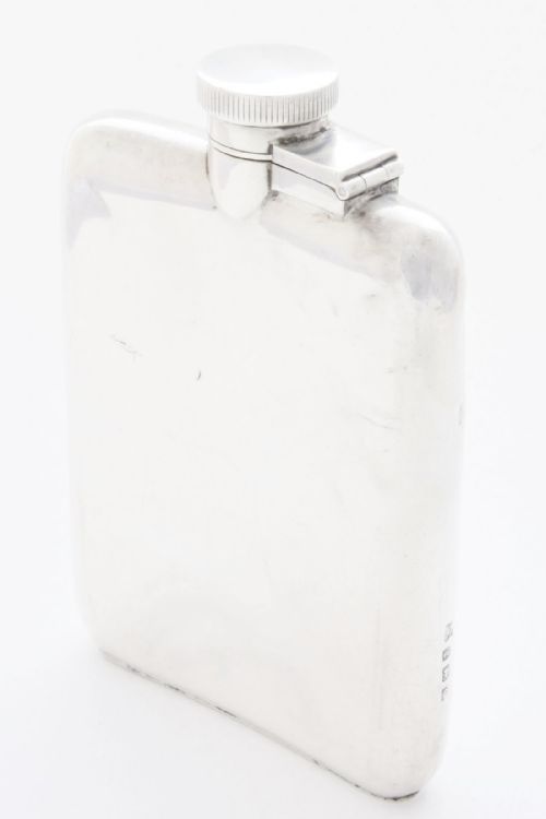 fig 2. Solid Silver Hip Flask 1927