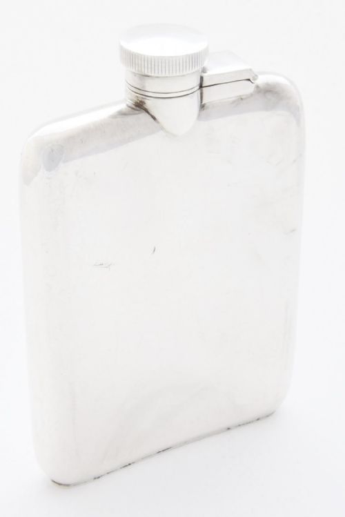 fig 3. Solid Silver Hip Flask 1927
