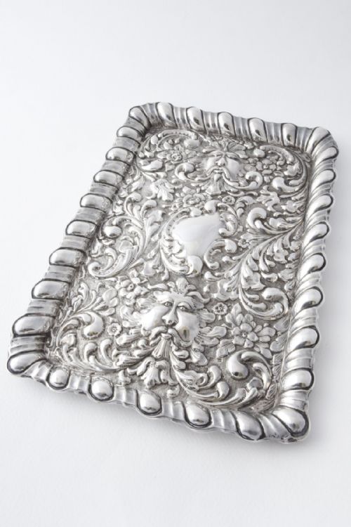 Edwardian Solid Silver Dressing Table Tray 1903