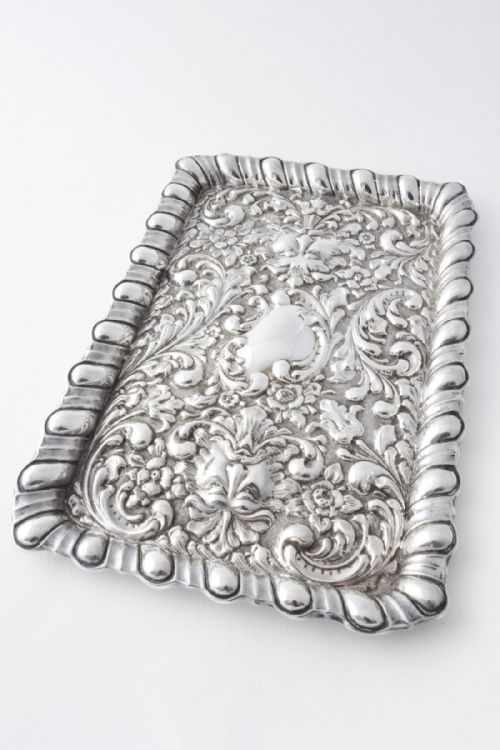 fig 1. Edwardian Solid Silver Dressing Table Tray 1903