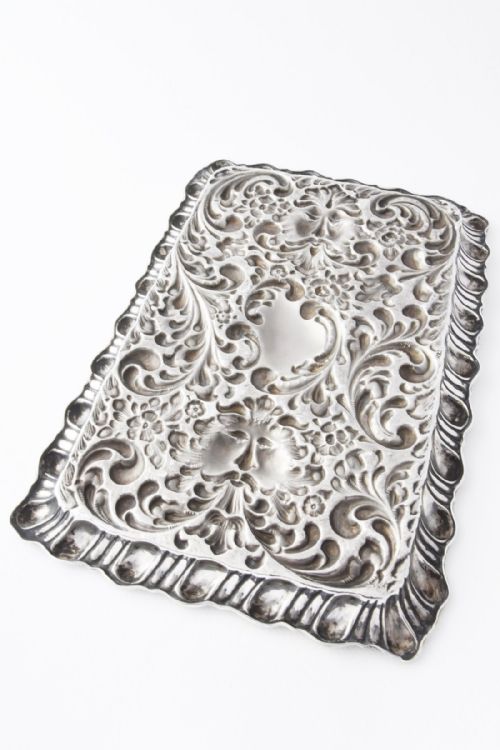 fig 2. Edwardian Solid Silver Dressing Table Tray 1903