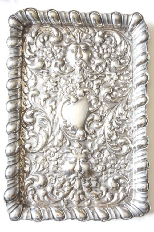 fig 3. Edwardian Solid Silver Dressing Table Tray 1903