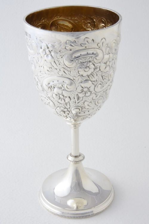 fig 1. Edwardian Solid Silver Goblet 1905