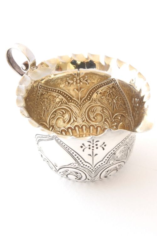 fig 3. Victorian Embossed Silver Cream Jug 1892