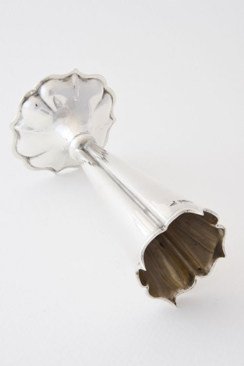 fig 2. Edwardian Solid Silver Trumpet Vase 1910