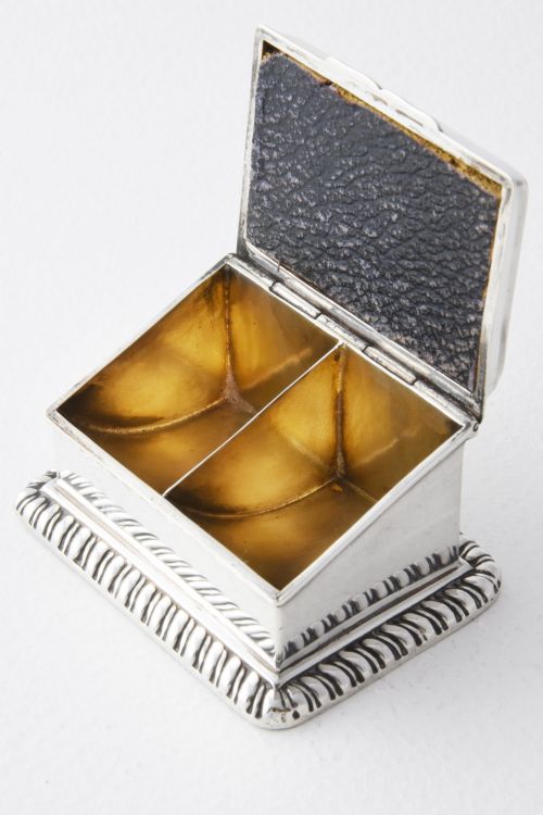 fig 1. Solid Silver Double Stamp Box 1911