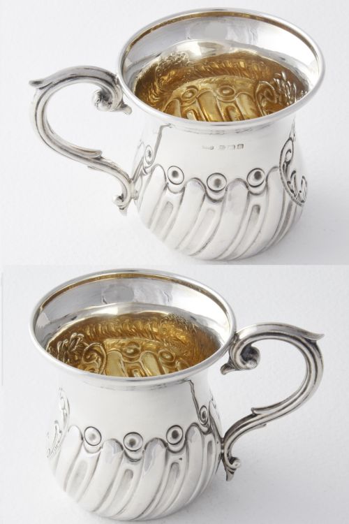 fig 3. Edwardian Solid Silver Christening Mug 1909