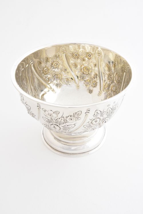 fig 2. Edwardian Solid Silver Rose Bowl 1904