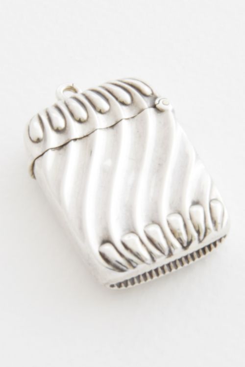 Victorian Solid Silver Vesta Case 1894