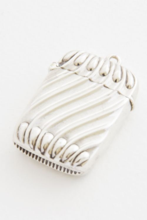 fig 1. Victorian Solid Silver Vesta Case 1894