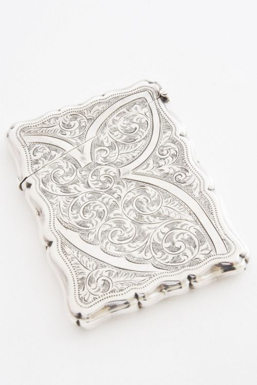 fig 2. Rare Edwardian Solid Silver Card Case 1902