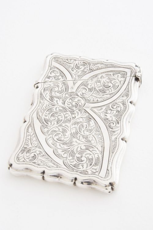 fig 3. Rare Edwardian Solid Silver Card Case 1902
