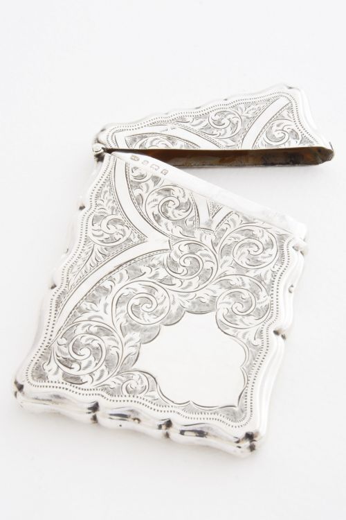 fig 4. Rare Edwardian Solid Silver Card Case 1902