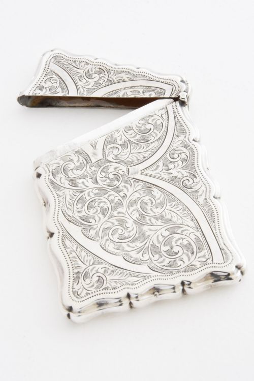 fig 5. Rare Edwardian Solid Silver Card Case 1902