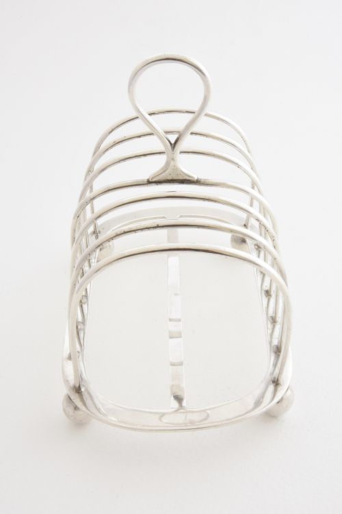 fig 4. Edwardian Solid Silver Six Slice Toast Rack 1905